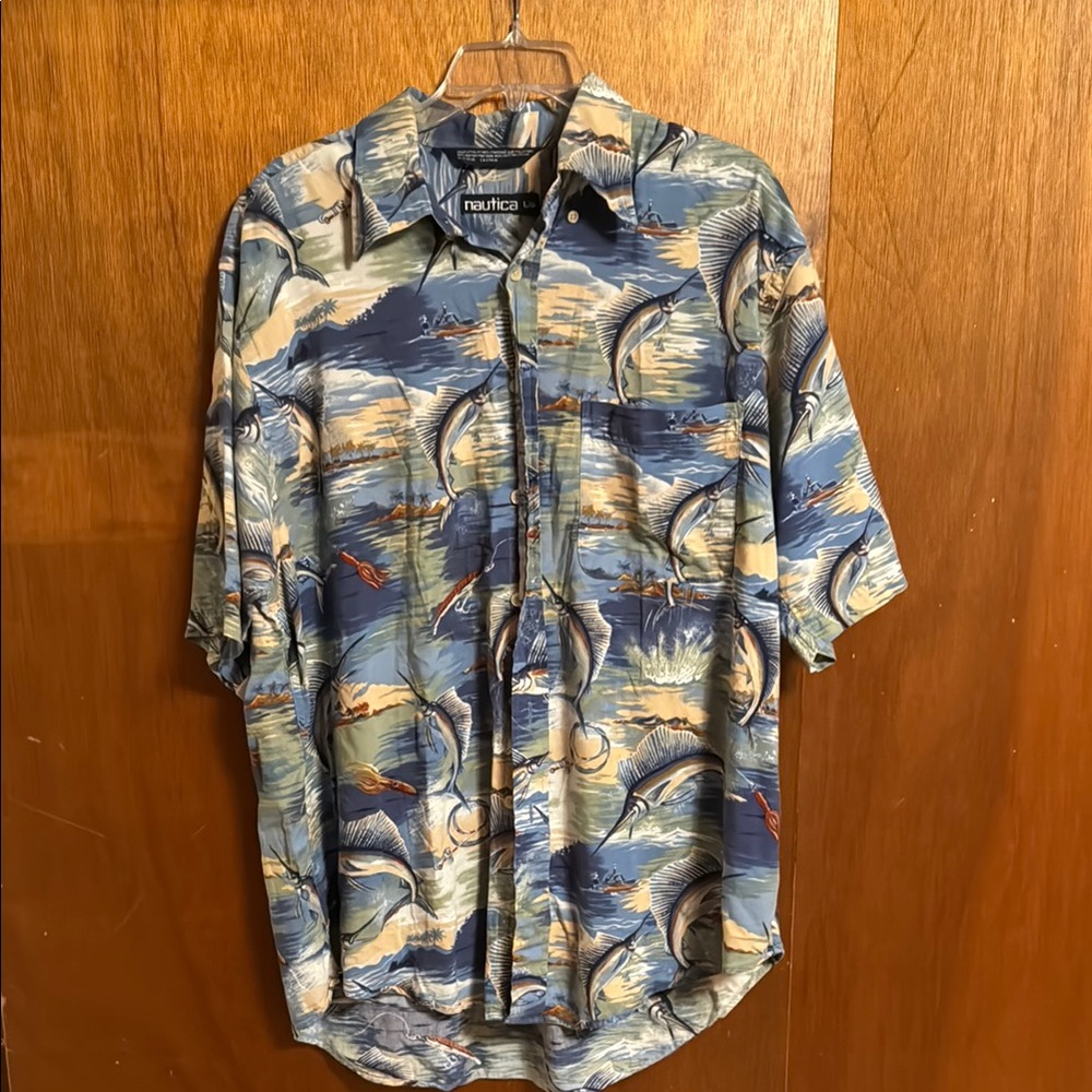 Nautica Hawaiian button up shirt